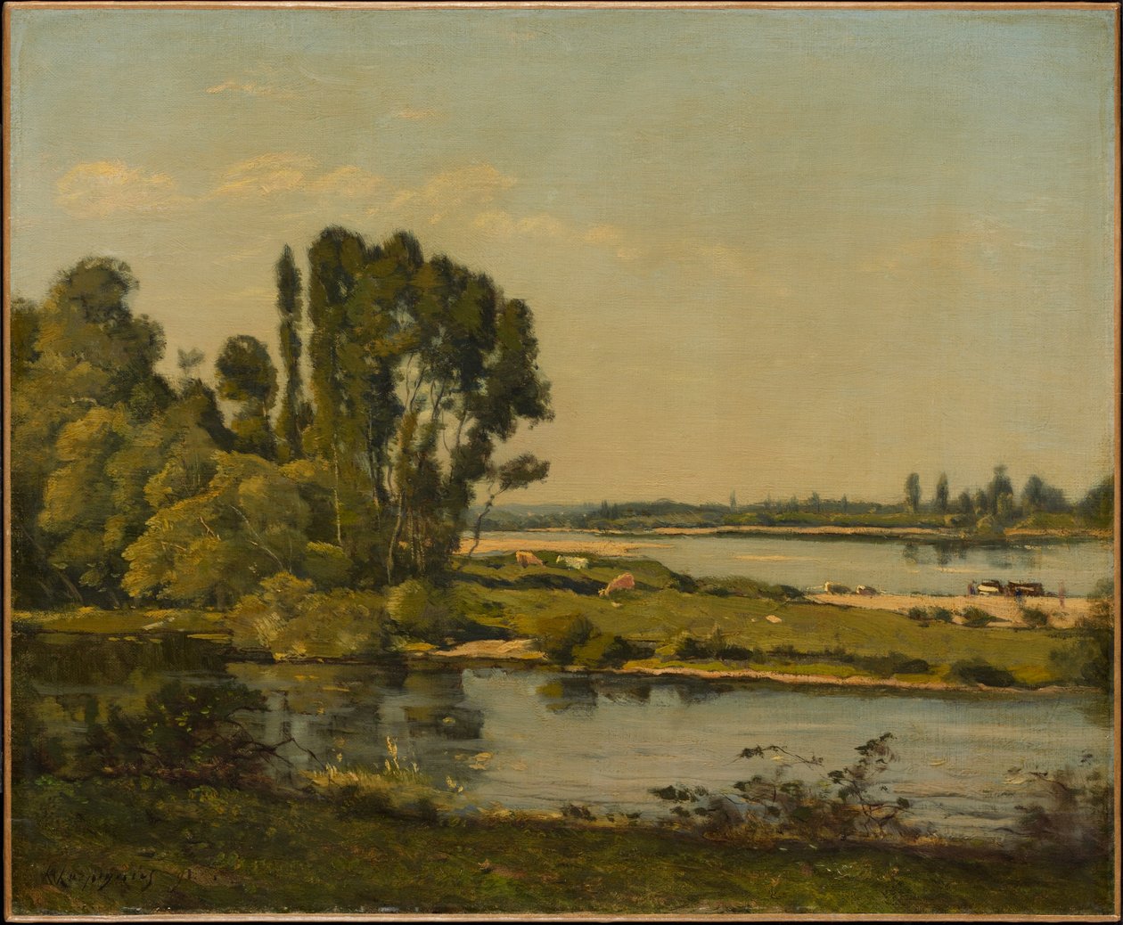 Maisema ja joki tekijältä Henri-Joseph Harpignies