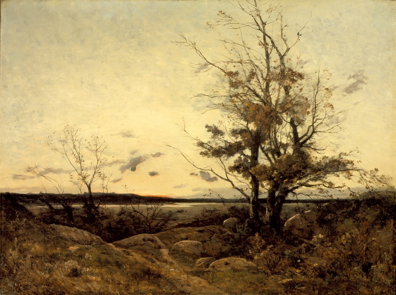 Auringonlaskun maisema tekijältä Henri-Joseph Harpignies