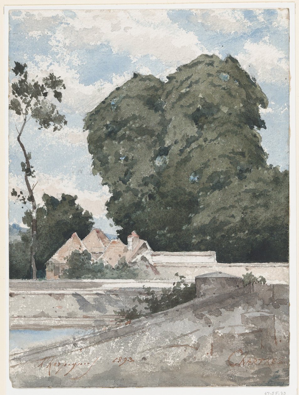 Näkymä Chartresin valleilta tekijältä Henri-Joseph Harpignies