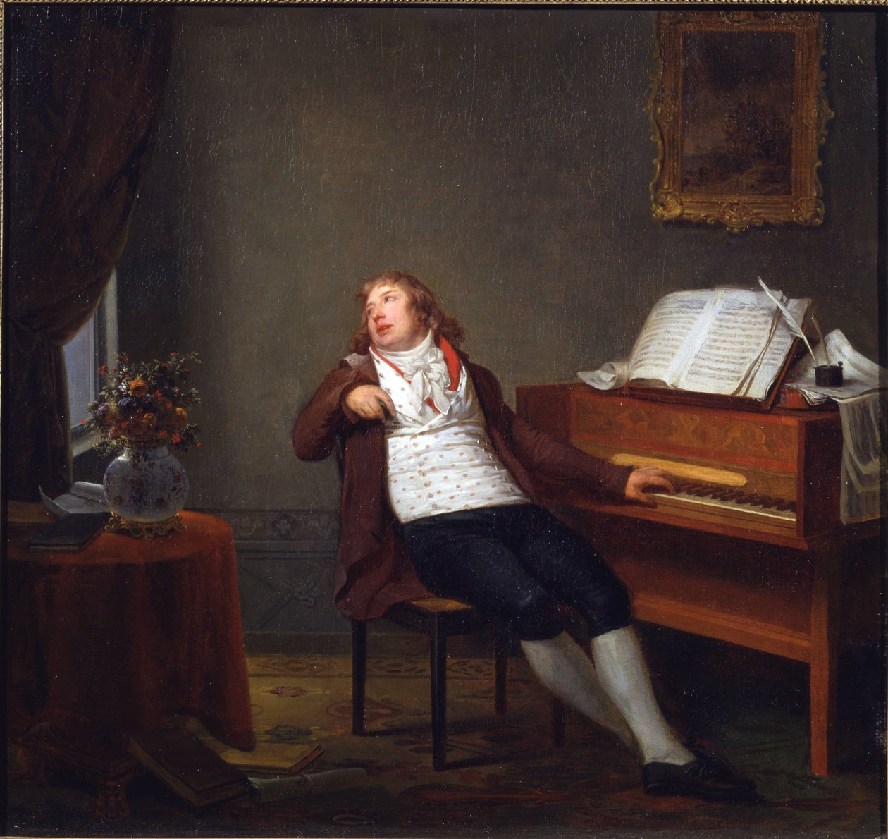Pianisti ja säveltäjä Johann Ladislaus Dussekin (1760-1812) muotokuva Danloux, Henri-Pierre (1753-1809). Öljy kankaalle tekijältä Henri Pierre Danloux