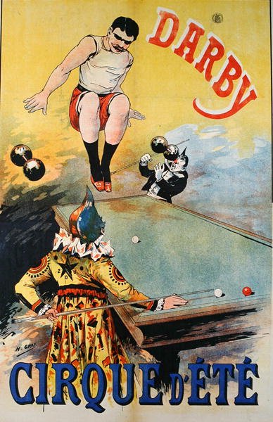 Juliste, joka mainostaa "Darby Cirque d