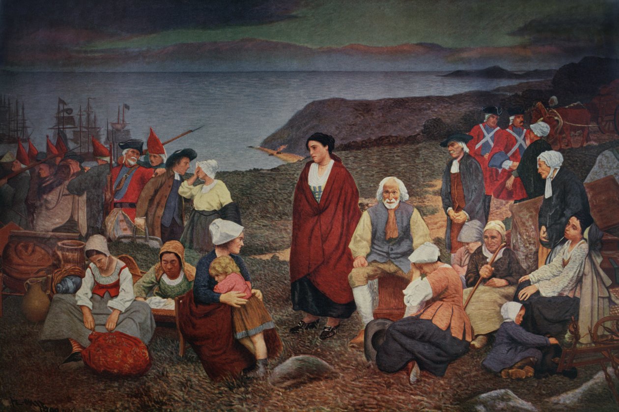 Akadilaisten karkottaminen vuonna 1755 tekijältä Henri (after) Beau