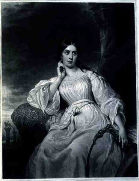 Madame Malibran Desdemonan roolissa, kaivertaja Charles Turner (1773-1857), noin 1830-luku (kaiverrus). tekijältä Henri (after) Decaisne