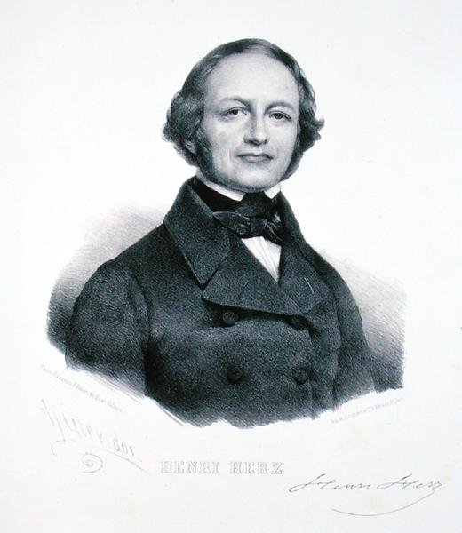 Henri Herz (1803-88) (kaiverrus) tekijältä Henri (after) Grevedon