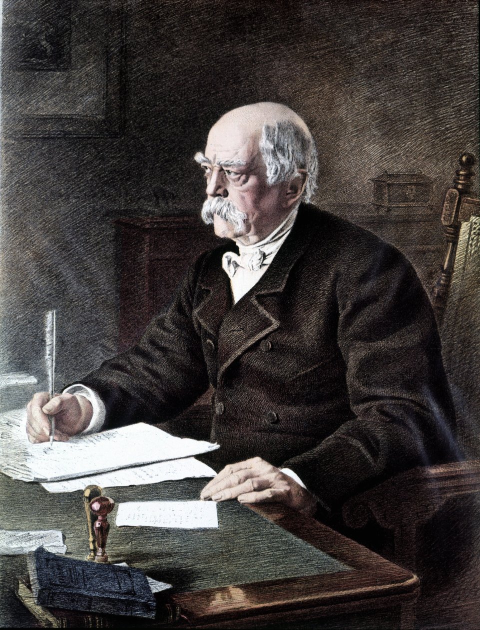 Otto, prinssi von Bismarck (1815 - 1898), Saksan valtiomies Kaikkien pyhimysten maalauksen mukaan tekijältä Henri (after) Toussaint