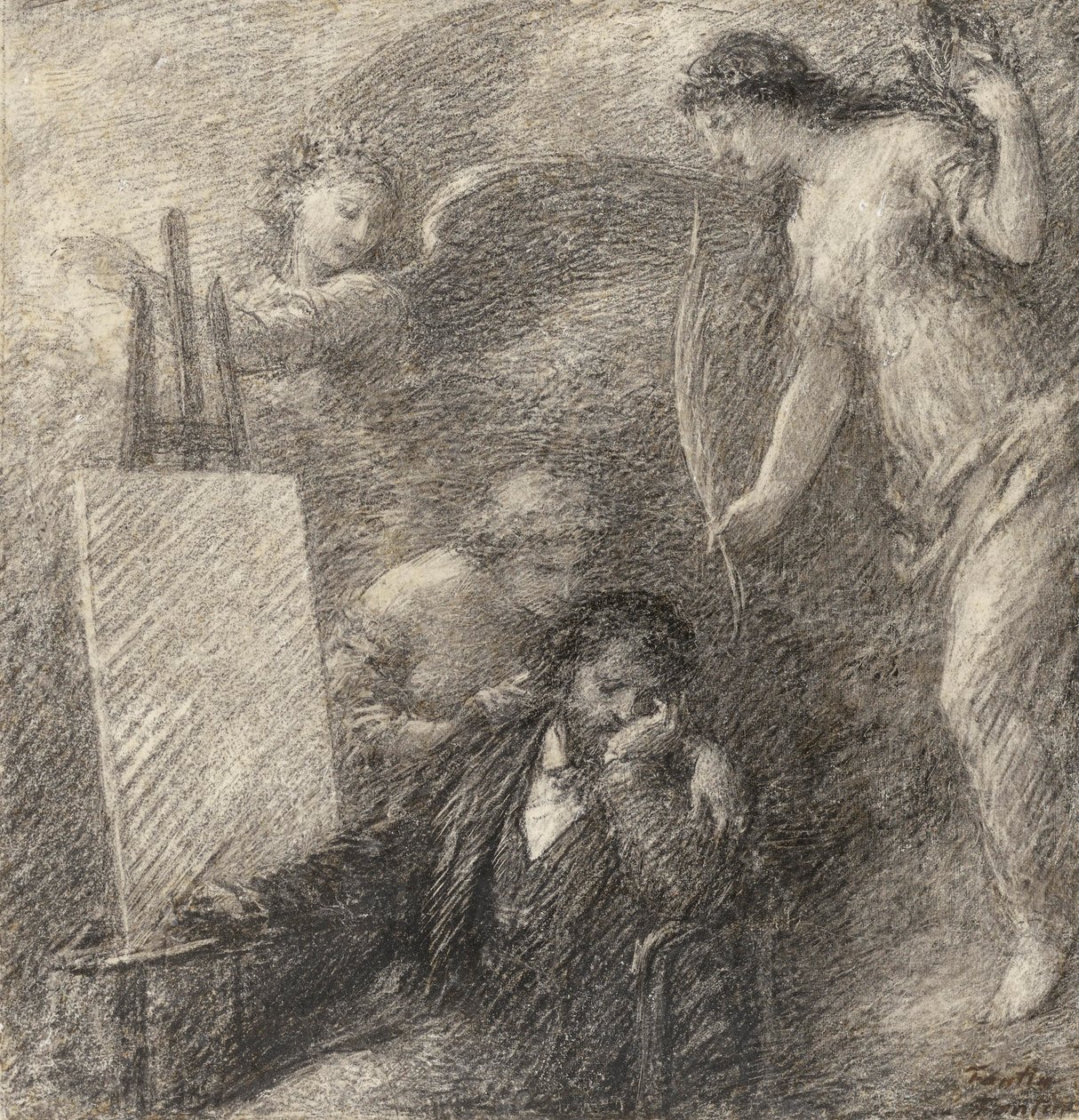 Taiteilijan masennus tekijältä Henri (follower of) Fantin Latour