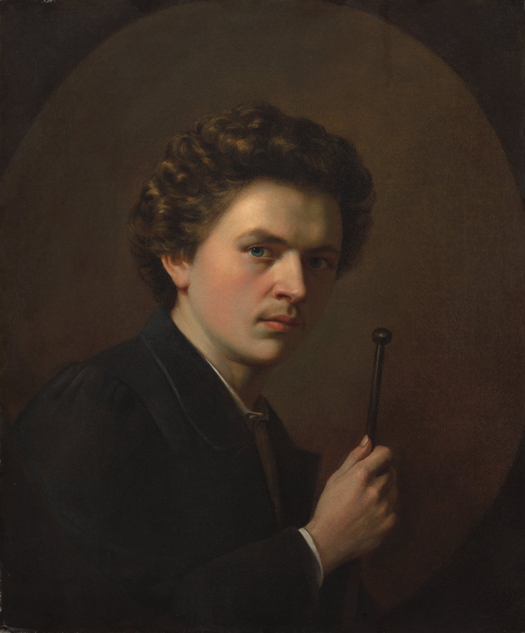 Omakuva Maulitsan kanssa, noin 1863 (öljy kankaalle). tekijältä Henri Alexandre Georges Regnault