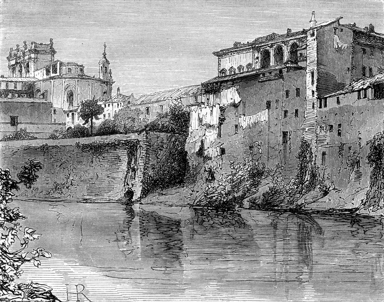 Villa Farnese, Viterbon maakunta, Rooman luoteisosassa, Italiassa, 1800-luku tekijältä Henri Alexandre Georges Regnault