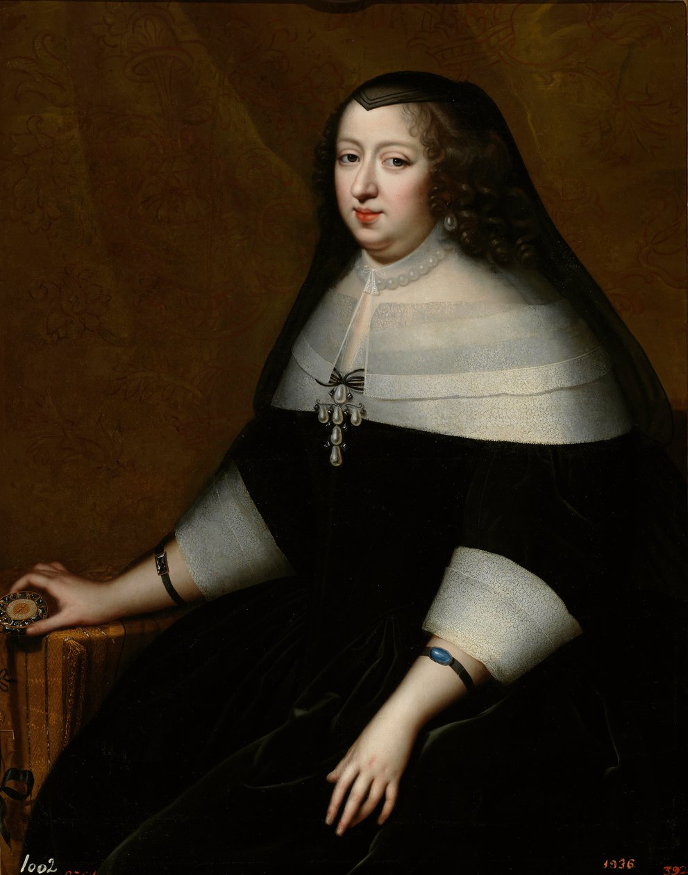 Muotokuva Anne of Austriasta (Itävalta) (1601-1666) - kirjoittanut Henri Beaubrun (1603-1677), noin 1659 - Öljy kankaalle tekijältä Henri Beaubrun