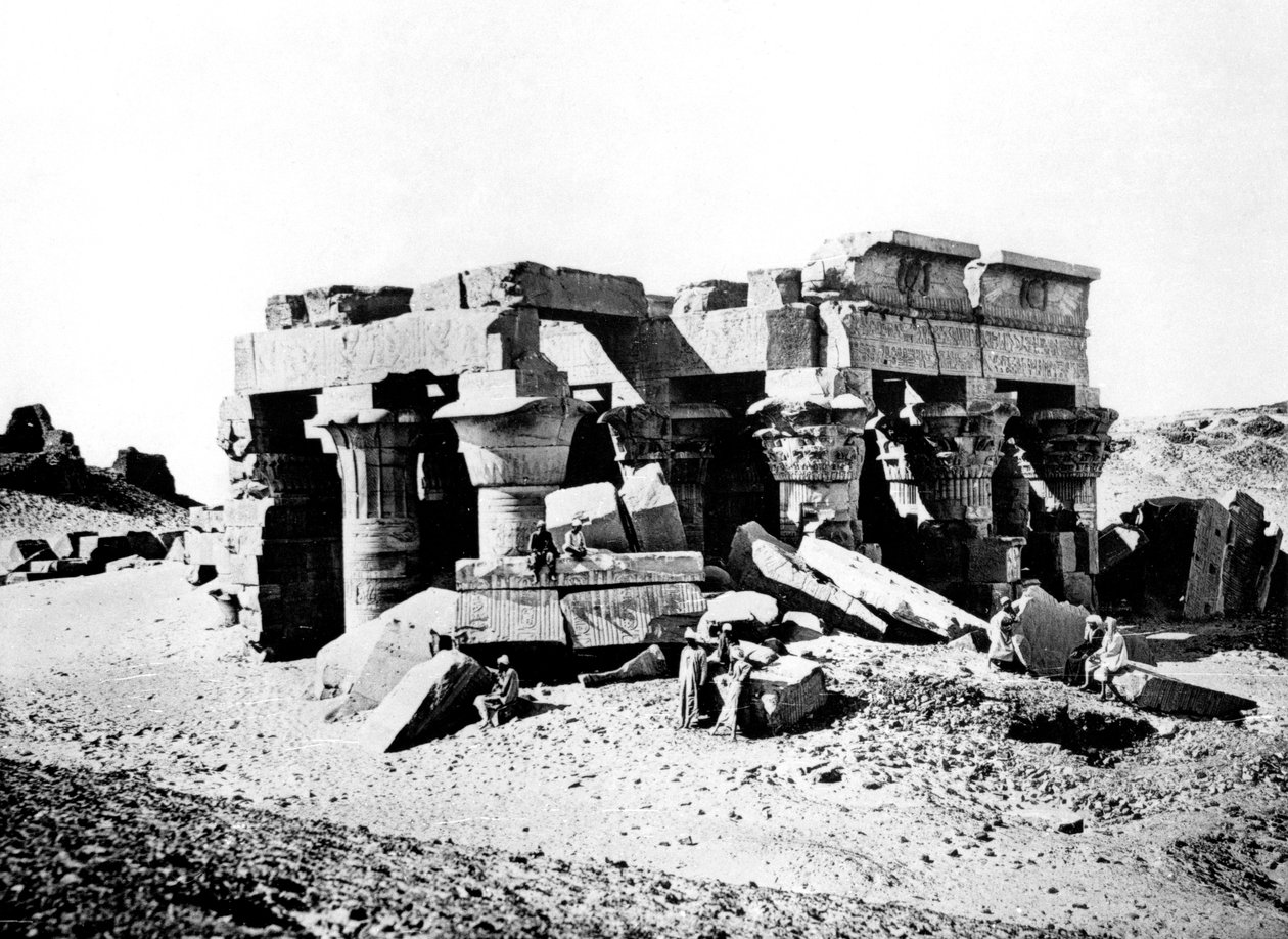 Ombos-temppeli, Nubia, Egypti, 1887 tekijältä Georges Henri Bechard