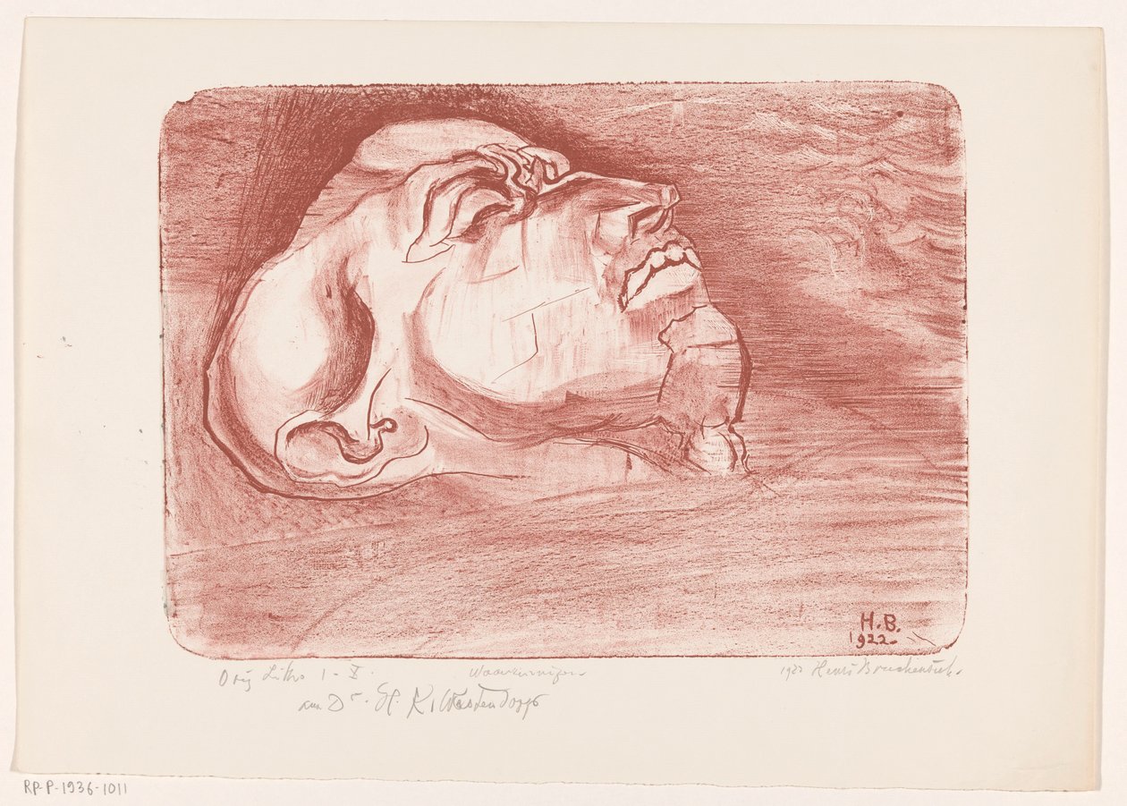 Makaa hahmo suljetuin silmin Madmen (alkuperäinen sarjan nimi esineessä) tekijältä Henri Braakensiek (signed by artist)