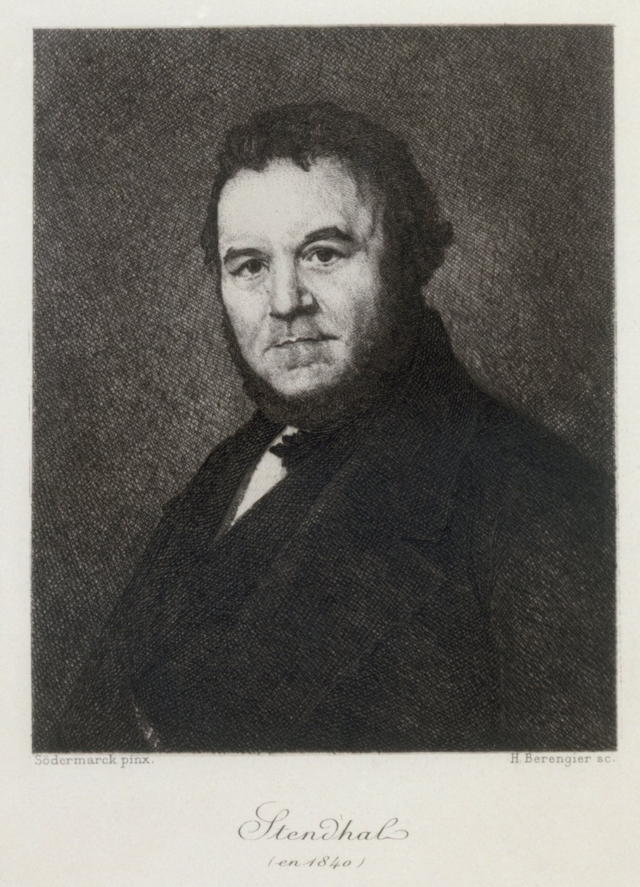 Muotokuva Marie-Henri Beylestä, Stendhalissa 1783-1842 vuonna 1840. tekijältä Henri Bérengier