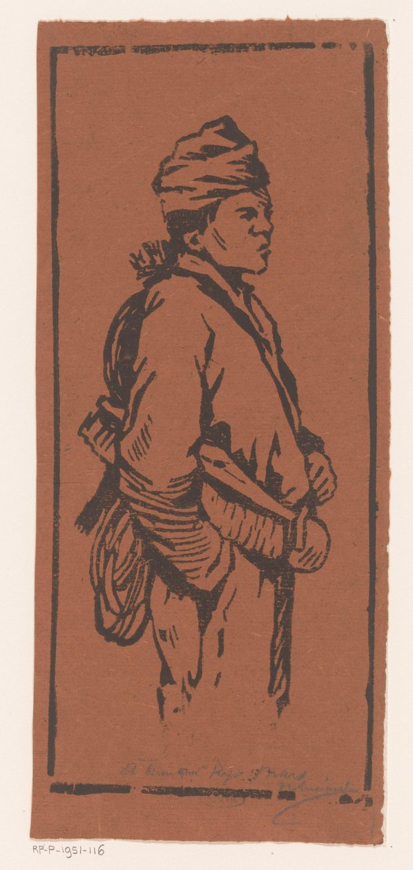 nuohous tekijältä Henri Charles Guérard (signed by artist)