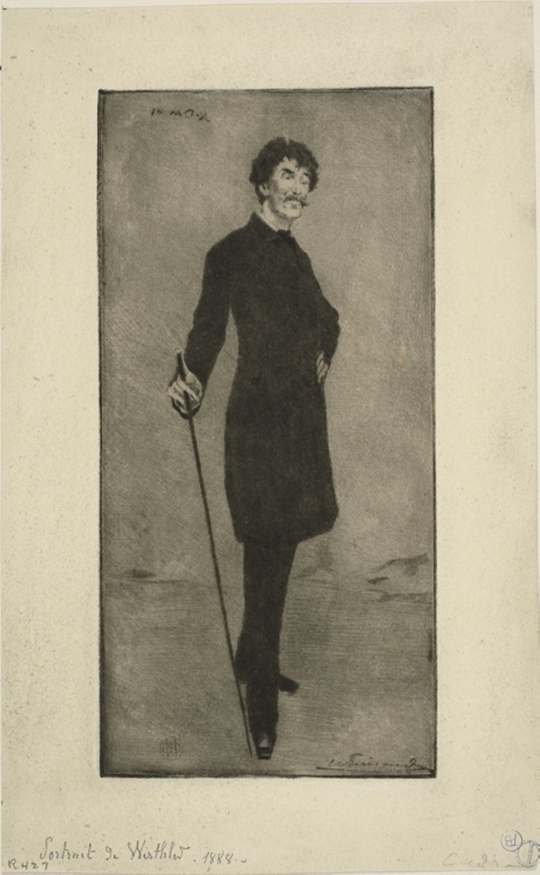 Whistlerin muotokuva tekijältä Henri Charles Guérard