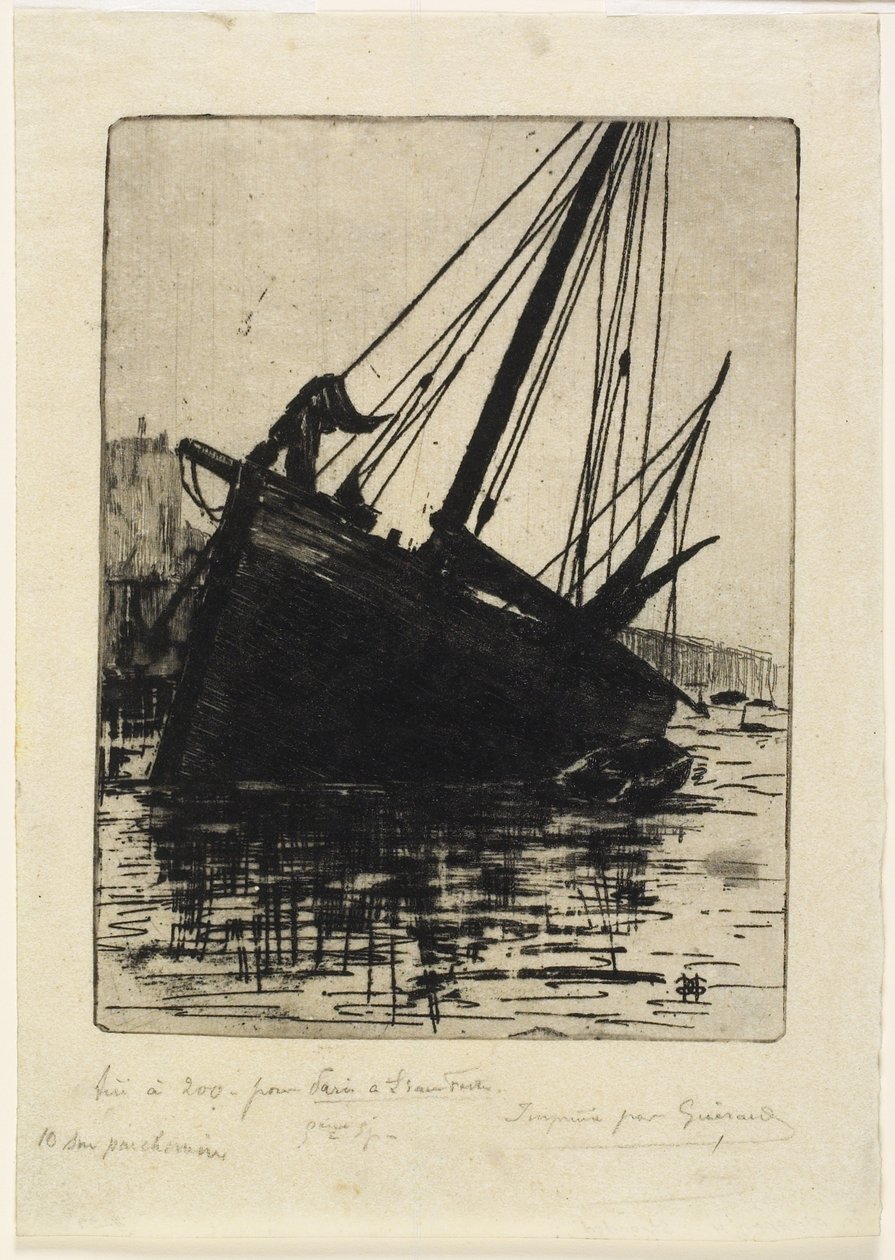 Stranded, noin 1888 tekijältä Henri Charles Guérard