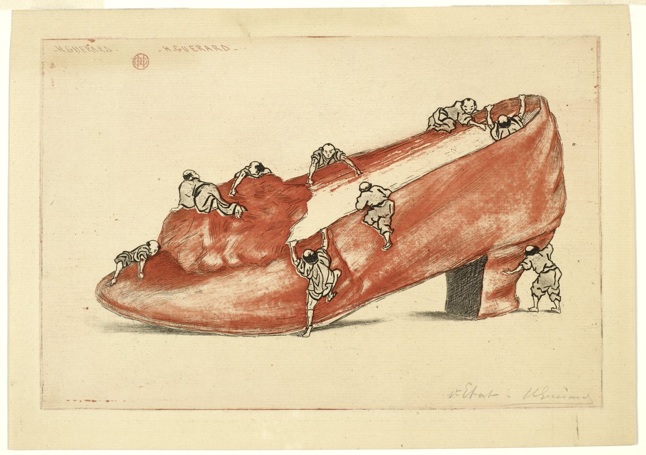 Kengän hyökkäys, 1888 tekijältä Henri Charles Guérard