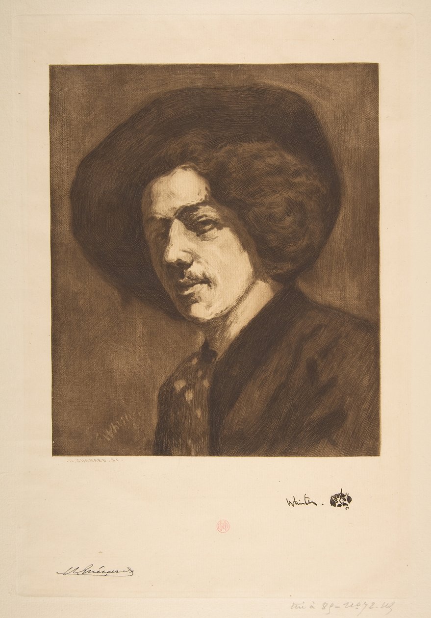 Whistlersin muotokuva itsestään, 1888. tekijältä Henri Charles Guérard