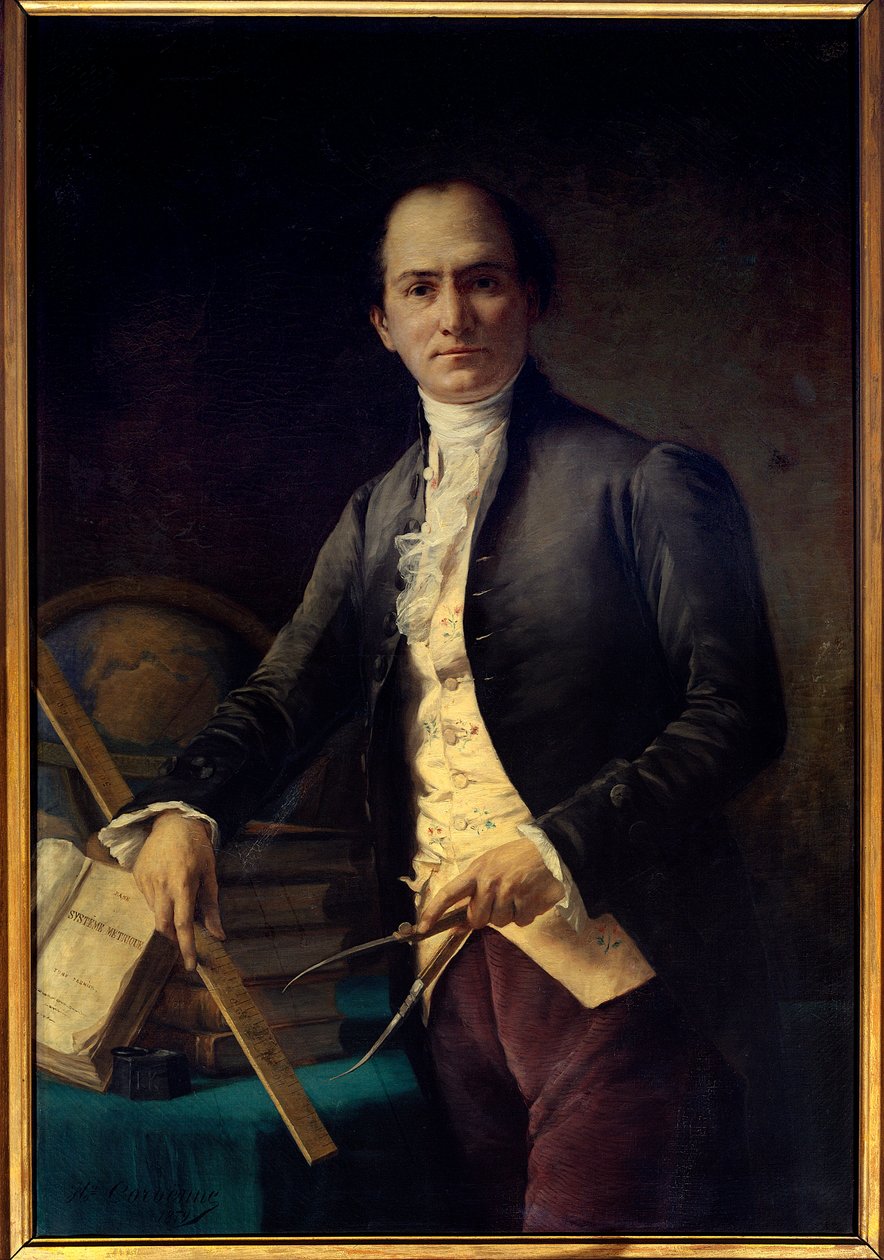 Tähtitieteilijä Jean Baptiste (Jean-Baptiste) Joseph Delambren (1749-1822) muotokuva - Henri Coroennen (1822-1909) maalaus - Pariisi, Musee De l