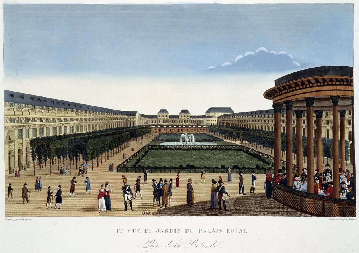 Palais-Royalin puutarha, noin 1820 - Courvoisier
