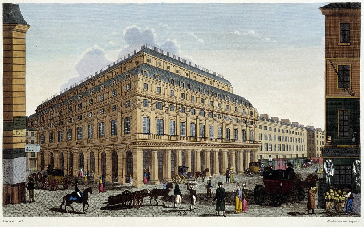 Ranskalainen teatteri. Kaiverrus Courvoisier tekijältä Henri Courvoisier Voisin