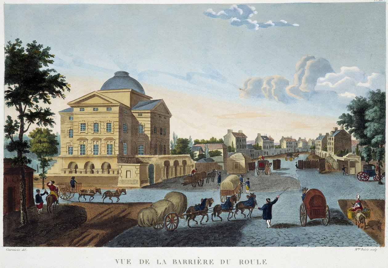 Roule Barrier, n. 1820 - Courvoisierin teoksessa "Näkymät Pariisista". tekijältä Henri Courvoisier Voisin