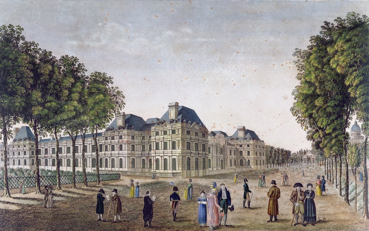 Luxemburgin palatsi, n. 1815-20 (värikaiverrus) tekijältä Henri Courvoisier Voisin