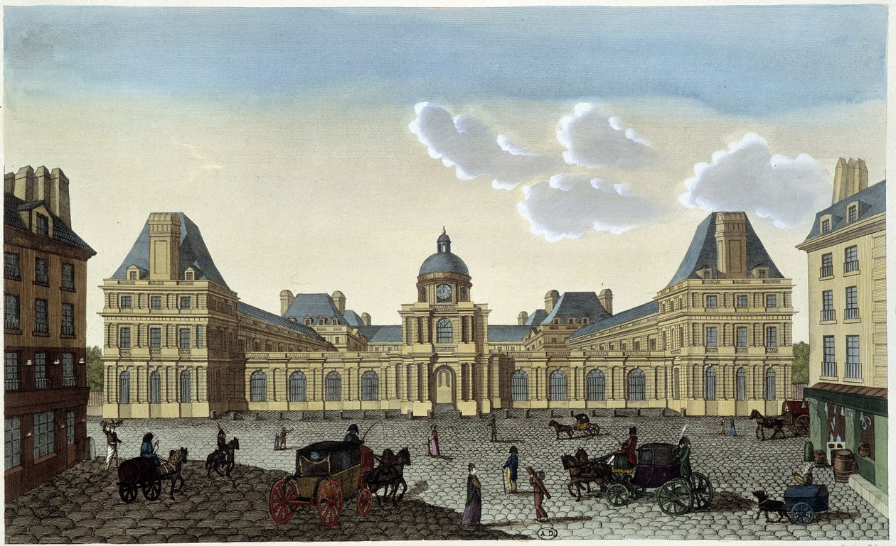 Näkymä Palais du Luxembourgista, noin 1820 - Courvoisierin "" Näkymät Pariisiin "" tekijältä Henri Courvoisier Voisin