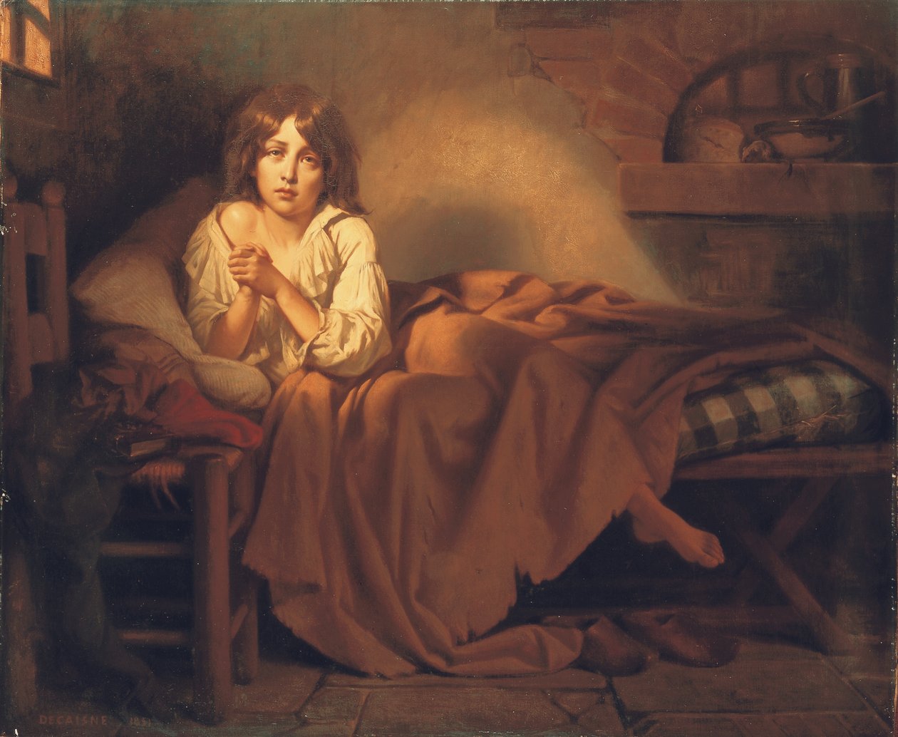 Dauphin Louis XVII temppelivankilassa, 1851 tekijältä Henri Decaisne