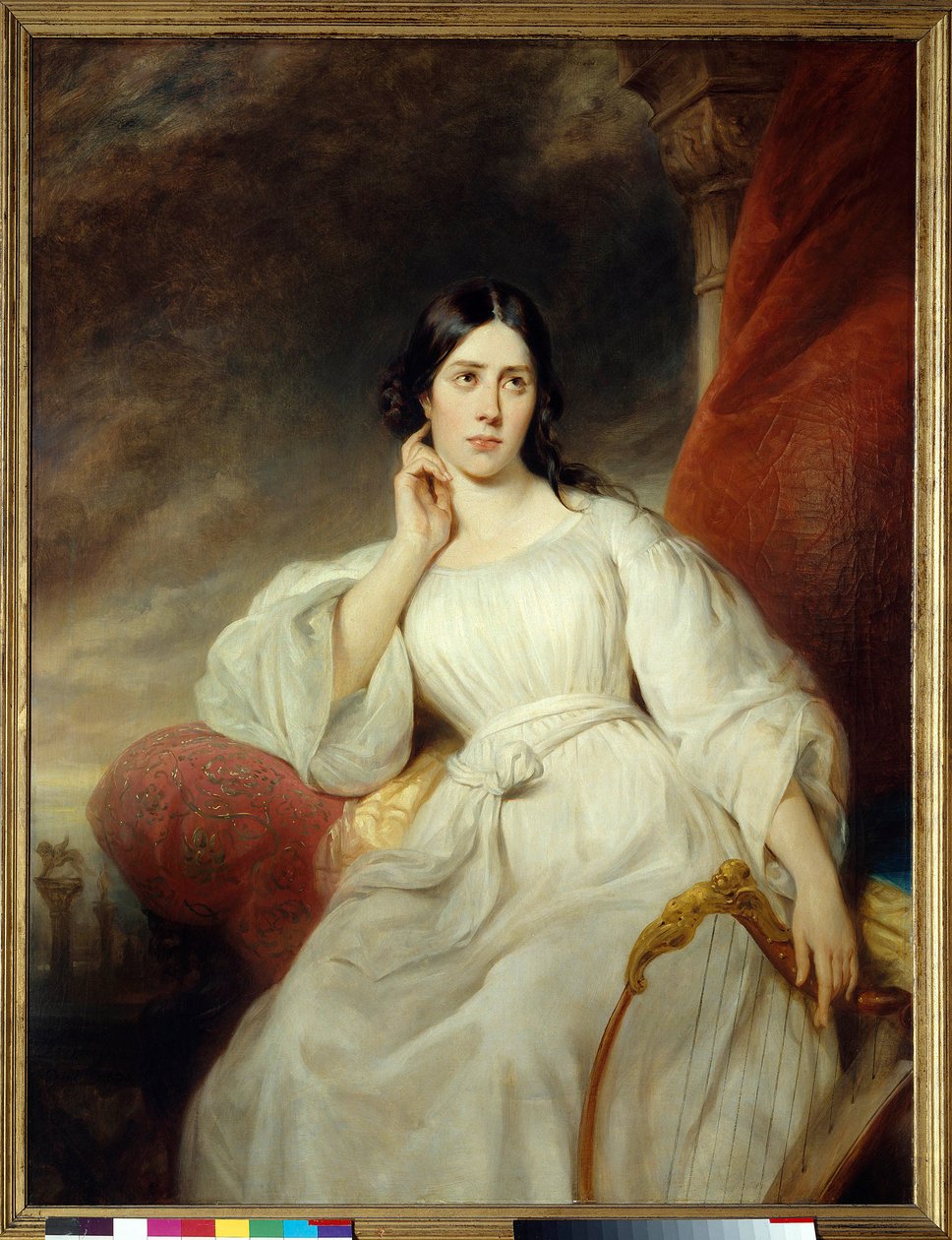 Muotokuva Maria Garciasta nimeltä Malibran (1808-1836) laulaja Desdemonen roolissa Othellolle”” Gioachino Rossini”” Henri Decaisnen (1799-1852) maalaus 1830 Dim. 1,38 x 1,05 m. Pariisi. Carnavalet-museo tekijältä Henri Decaisne
