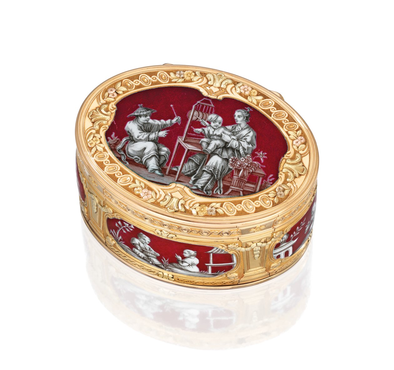 Louis XV:n vari-colour nuuskalaatikko, 1761/62 tekijältä Henri Delobel