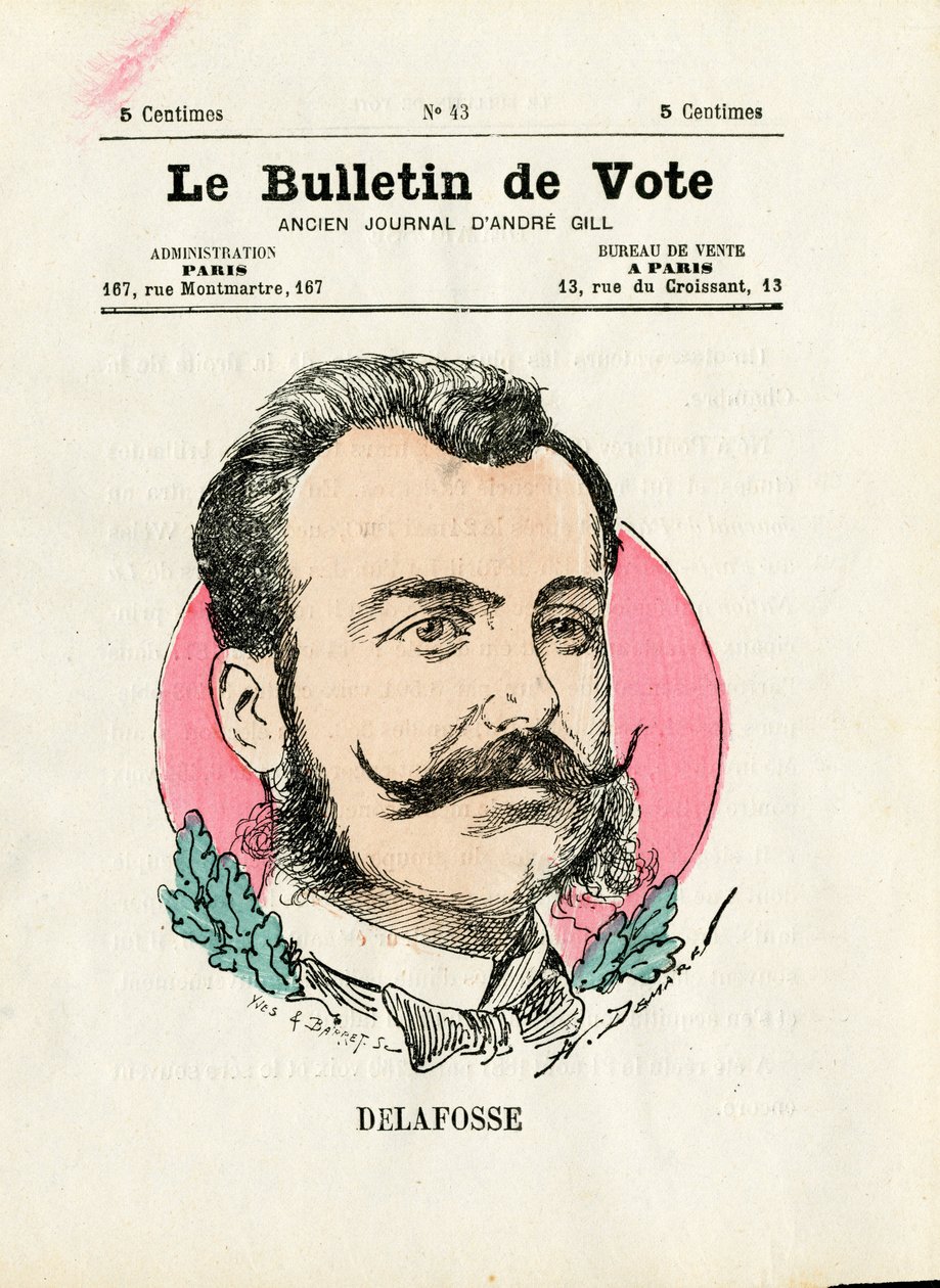 Äänestyslippu 2. sarja, Satirique en Colours: Delafosse - Kuvitus Henri Demare (1846-1888) tekijältä Henri Demare