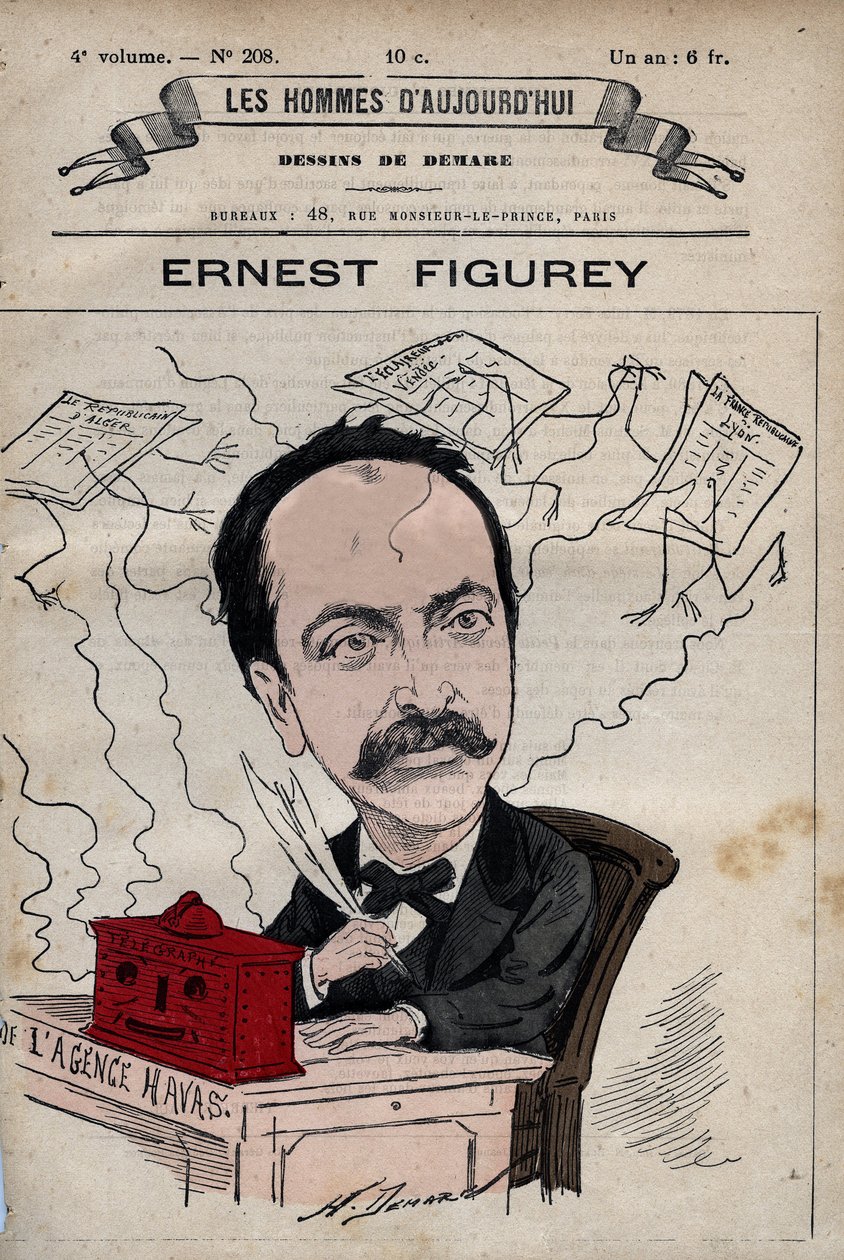 Sarjakuva Ernest Figureystä (1836-1903) Les Hommes d
