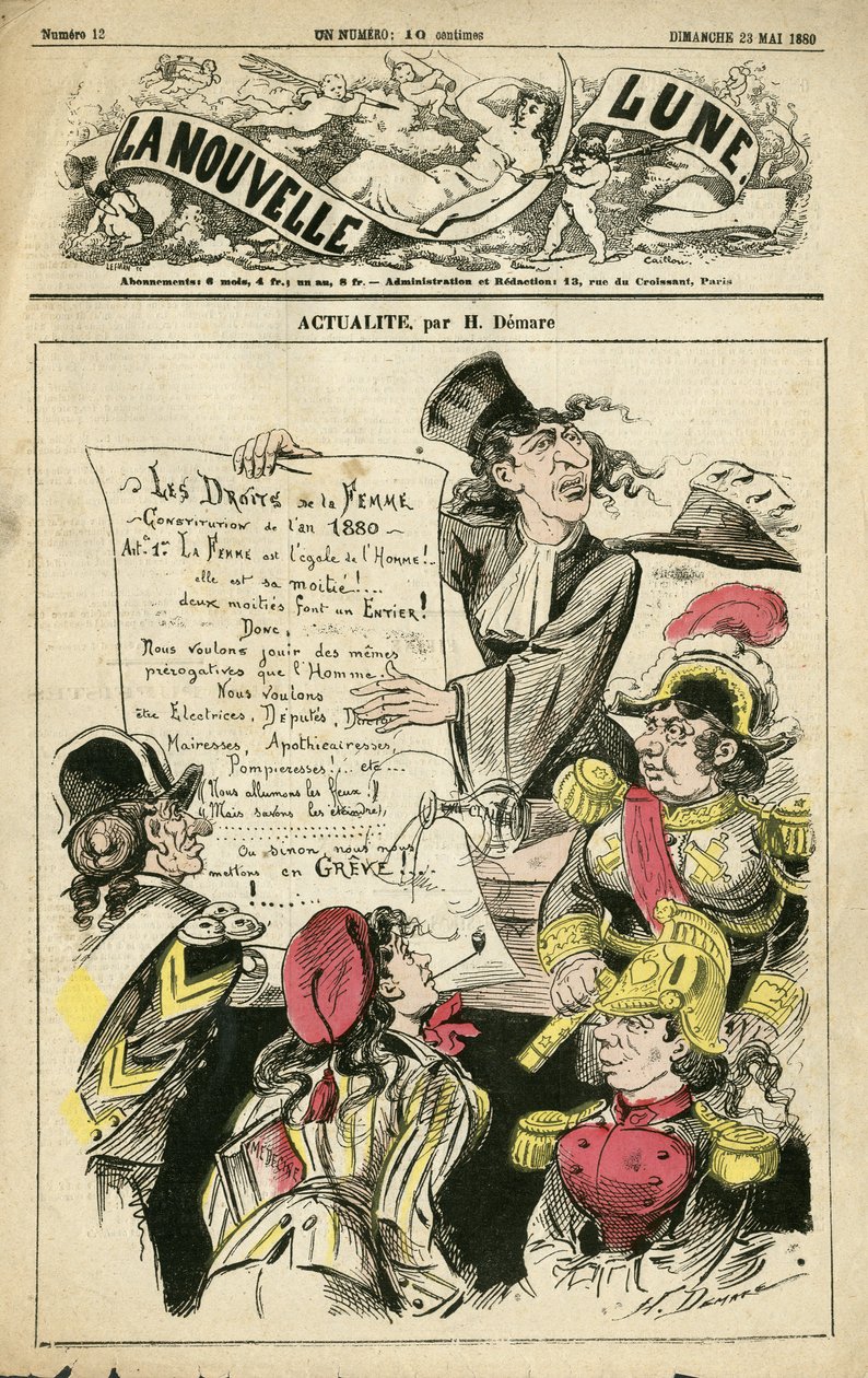 Henri Demaren (1846-1888) kuvitus La Nouvelle Lunen kanteen tekijältä Henri Demare