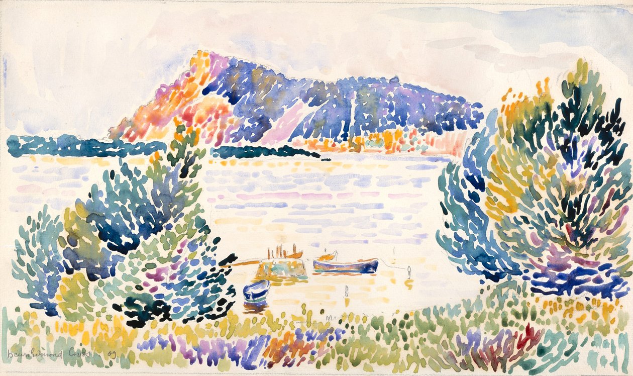 Lippis musta, 1909. tekijältä Henri Edmond Cross