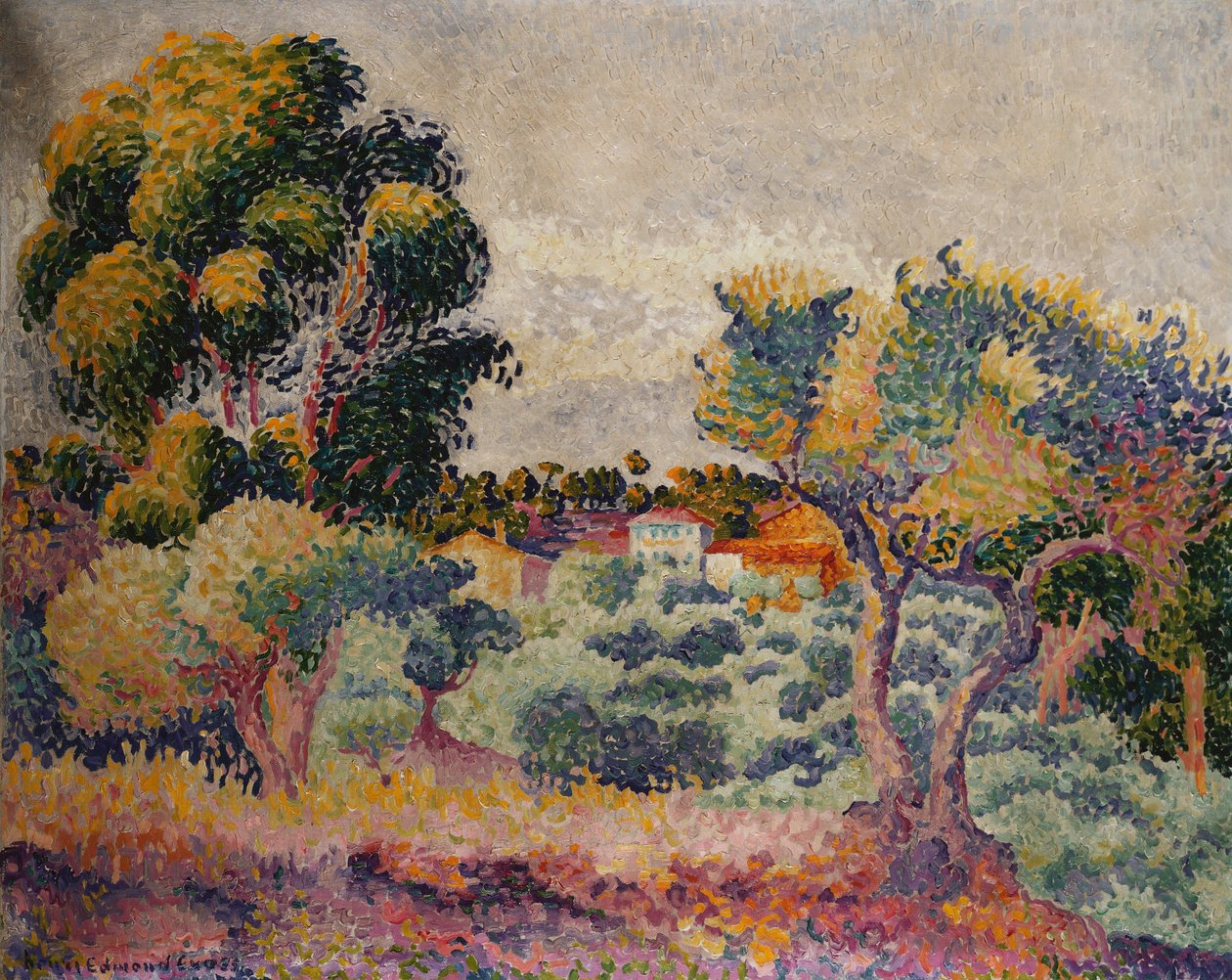 Eukalyptus ja oliivilehto tekijältä Henri Edmond Cross