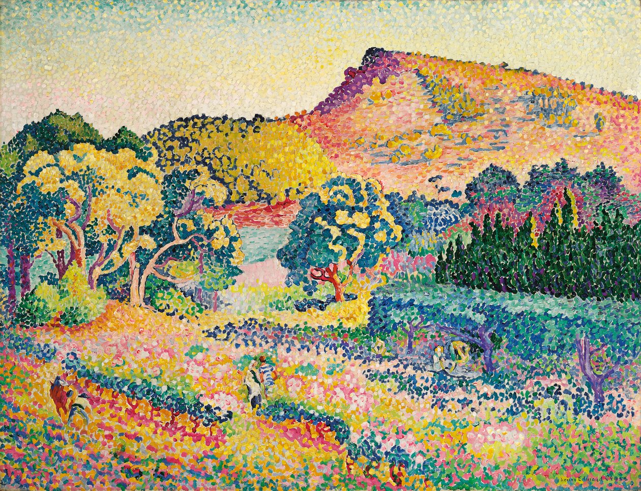Maisema Le Cap Negren kanssa; Maisema Cape Negren kanssa, 1906 tekijältä Henri Edmond Cross