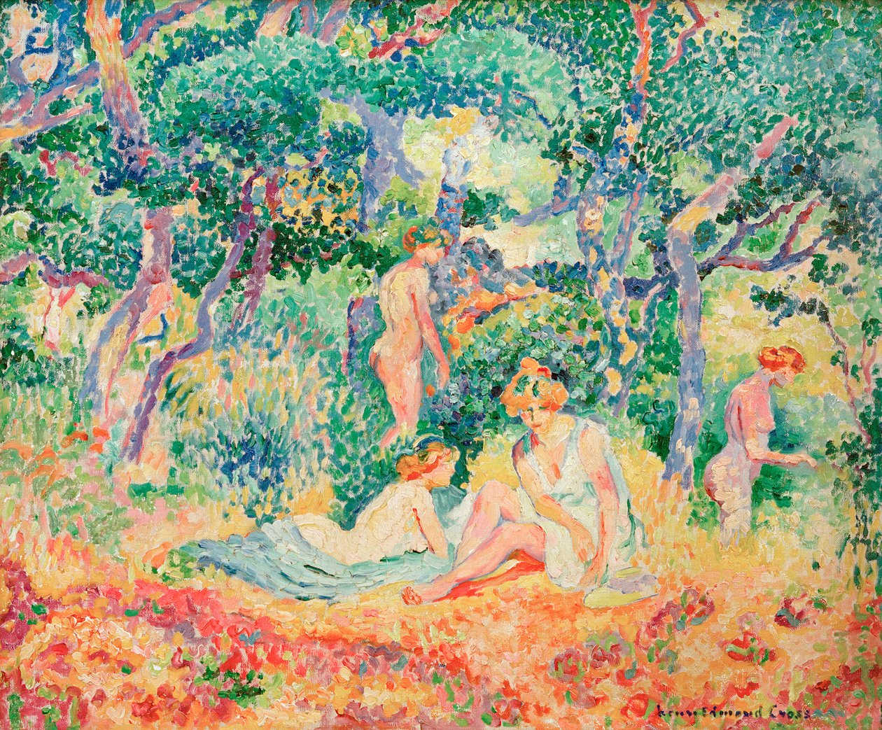 Le Bois tai Nu sous bois, 1906-1907. tekijältä Henri Edmond Cross