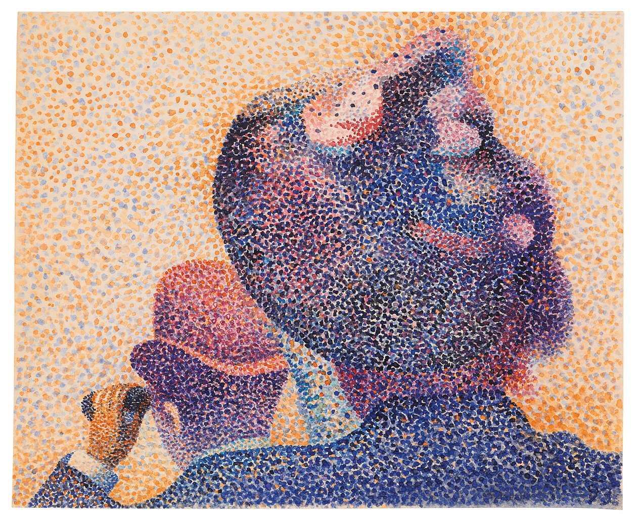 Tutkimus härkätaistelukohtaukseen, 1893 tekijältä Henri Edmond Cross