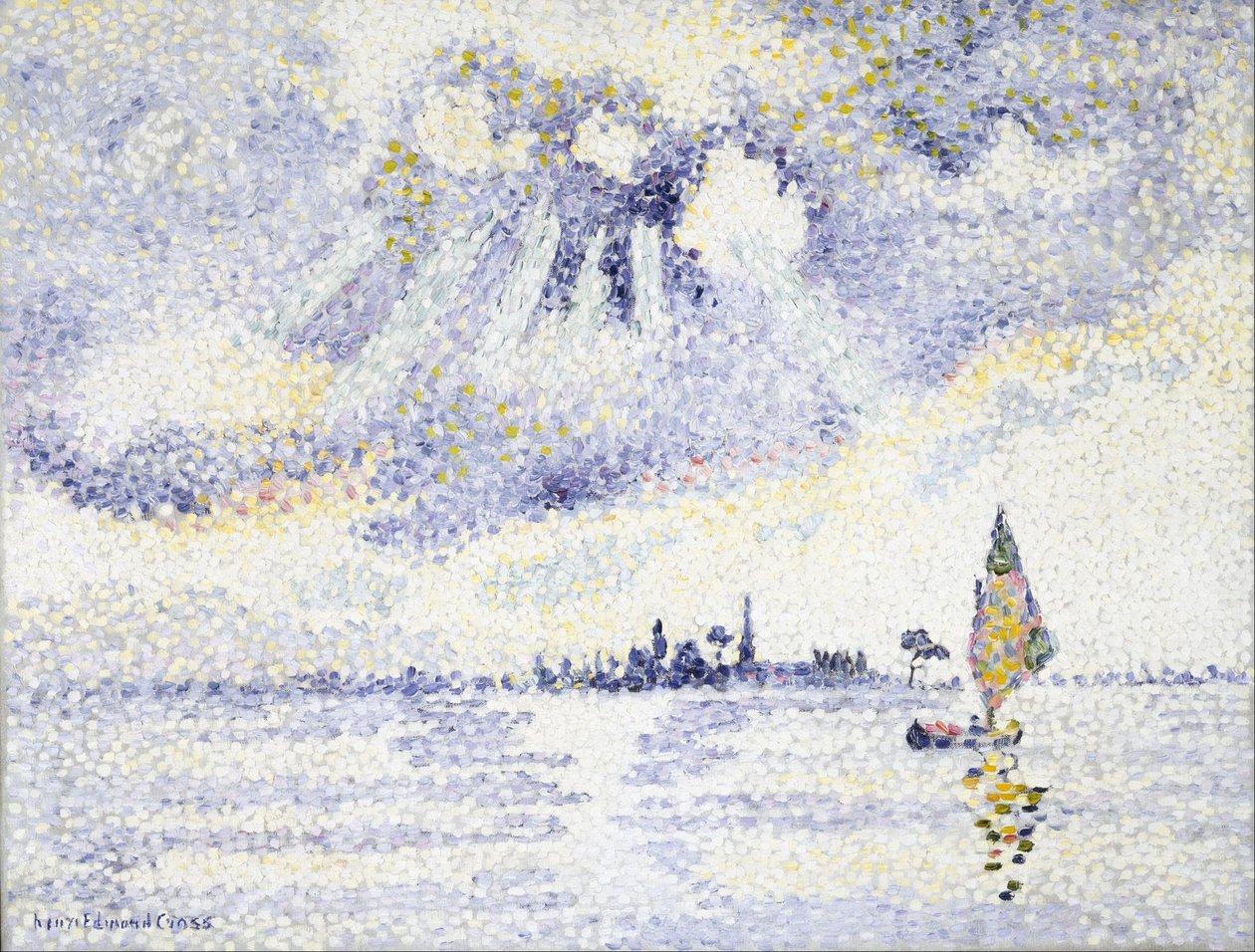 Auringonlasku laguunilla, Venetsia tekijältä Henri Edmond Cross