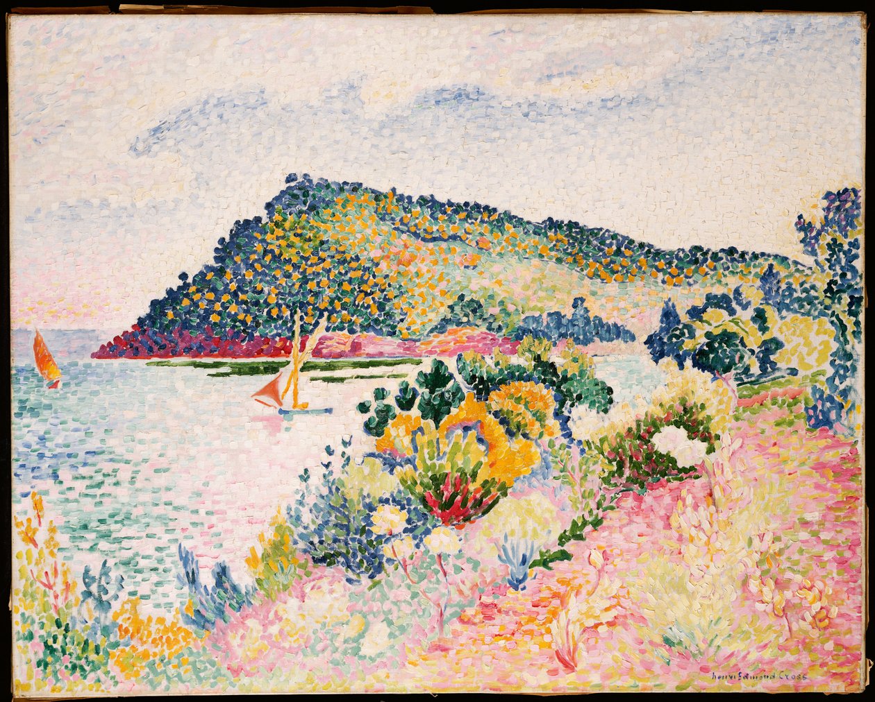 Black Cape, Pramousquier Bay, 1906 tekijältä Henri Edmond Cross