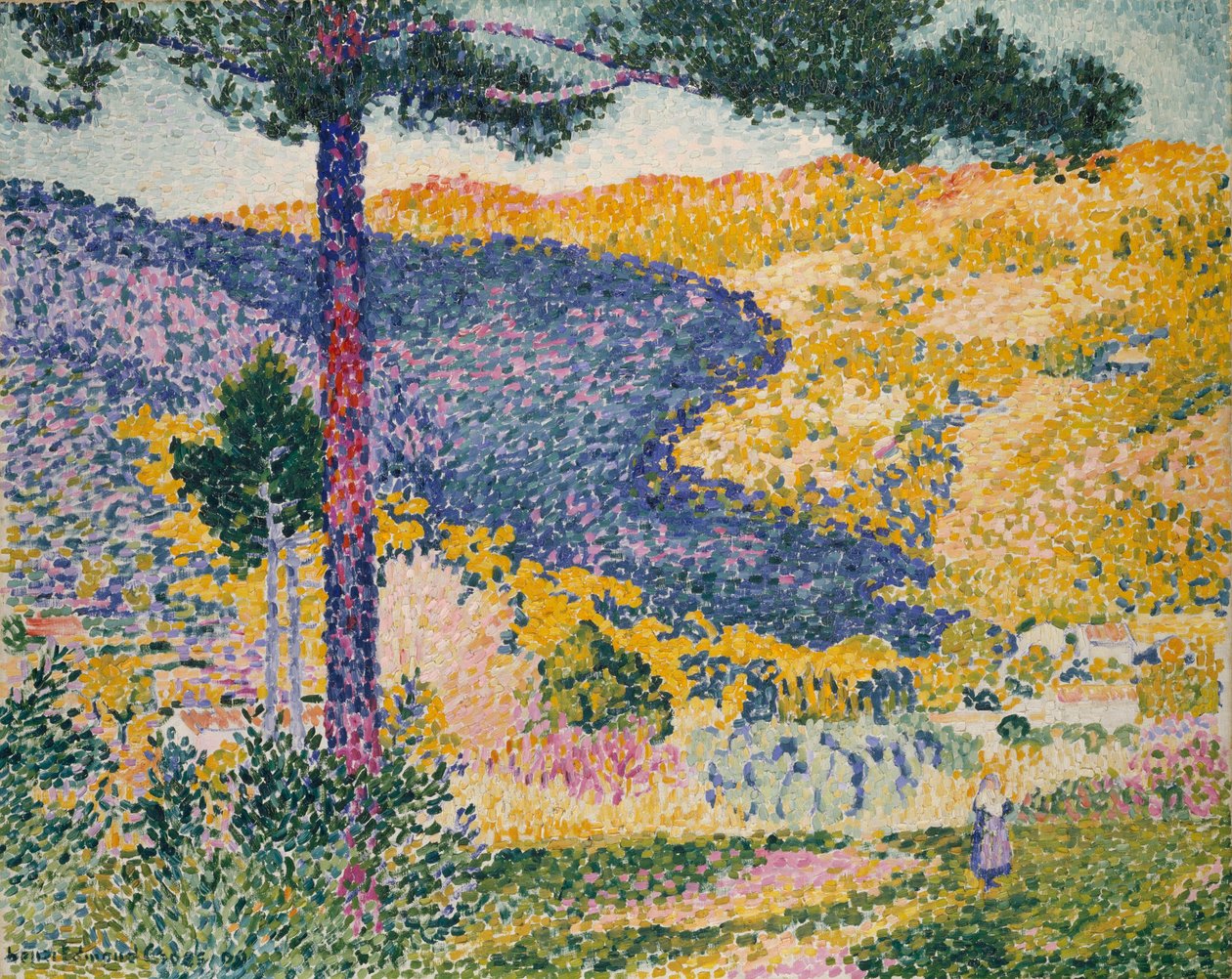 Laakso kuusenvarjolla vuorella, 1909. tekijältä Henri Edmond Cross
