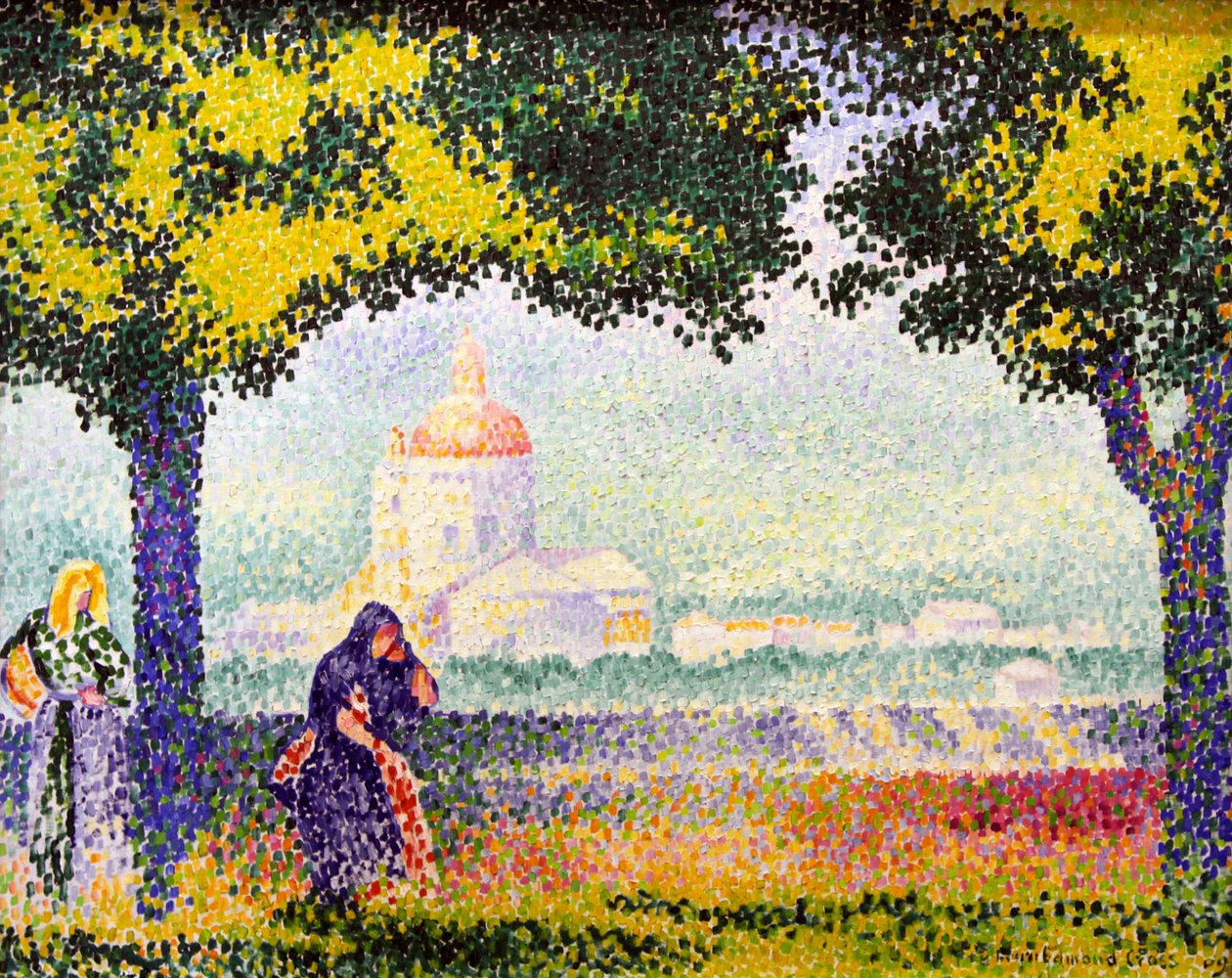 "Näkymä Santa Maria degli Angelin kirkolle lähellä Assisia", 1909 tekijältä Henri Edmond Cross