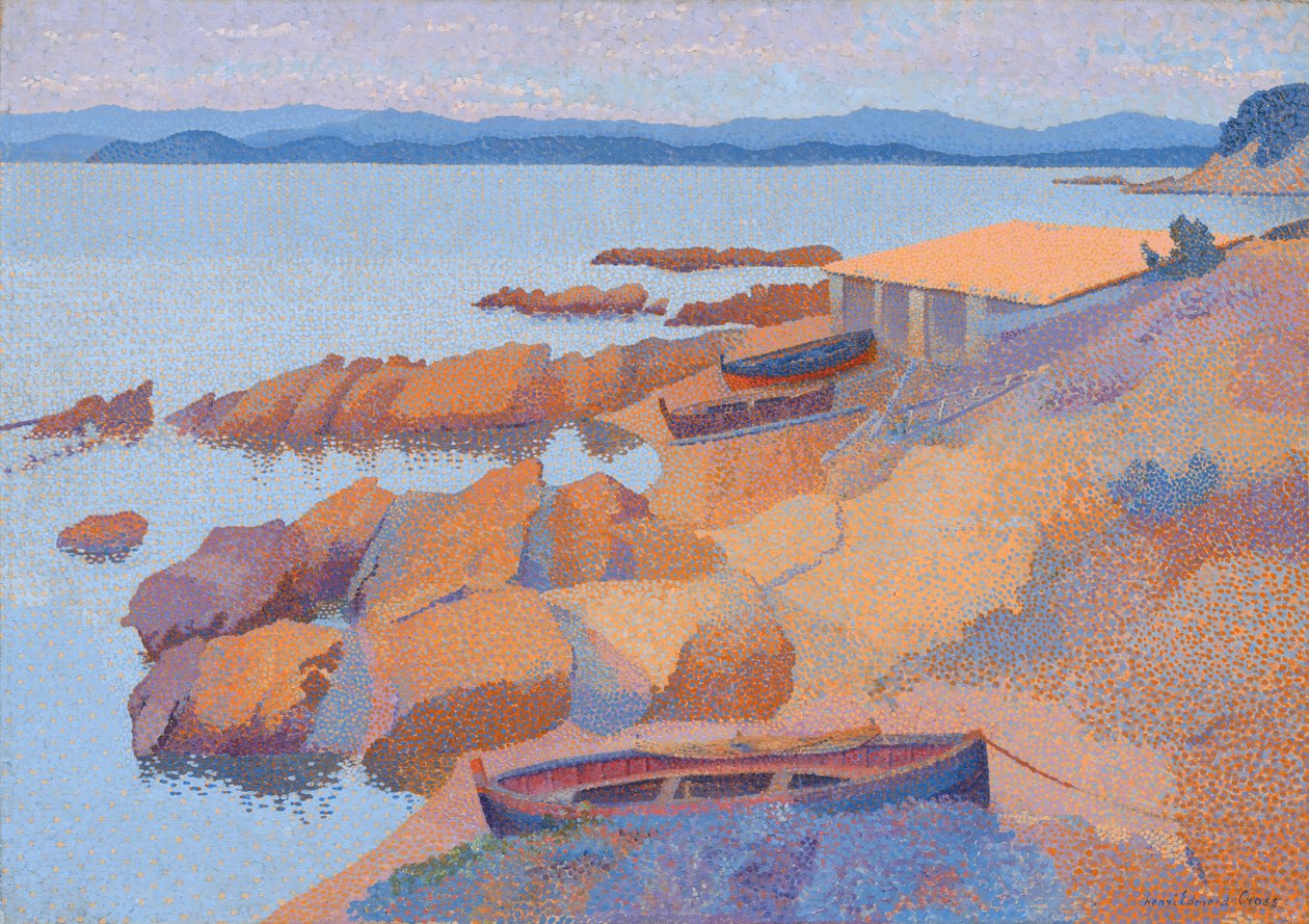 Näkymä rannikolle lähellä Antibesia tekijältä Henri Edmond Cross