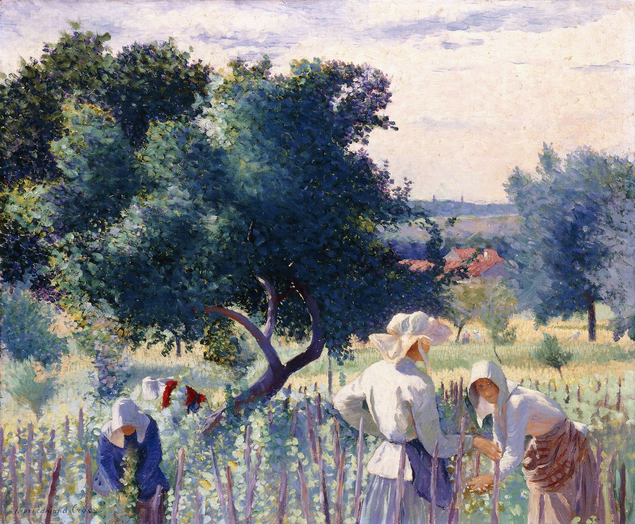 Women Binding Vines, 1890 tekijältä Henri Edmond Cross