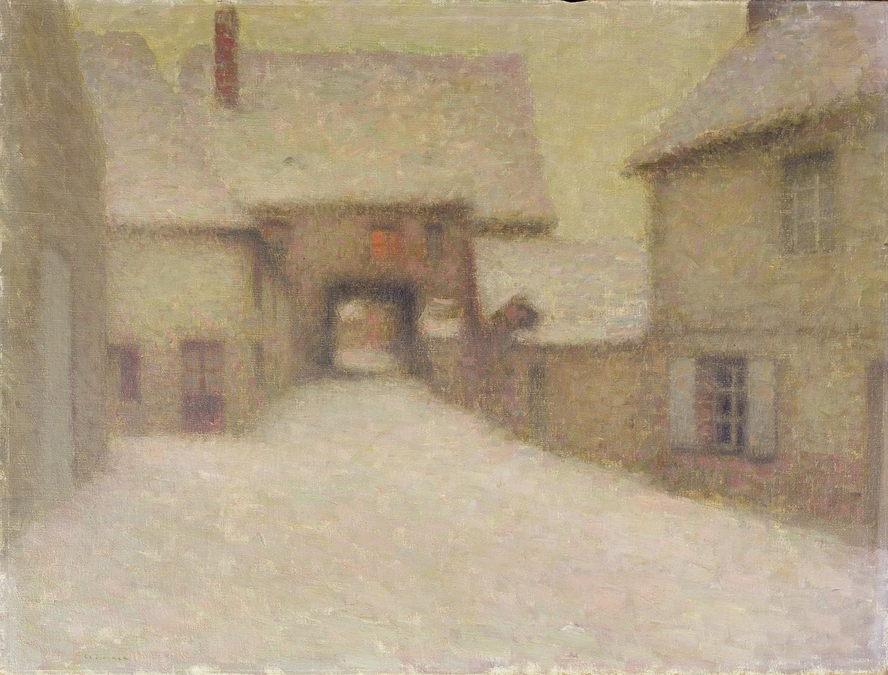 Lumi, vanha kylä, Gerberoy, 1902 tekijältä Henri Eugene Augustin Le Sidaner