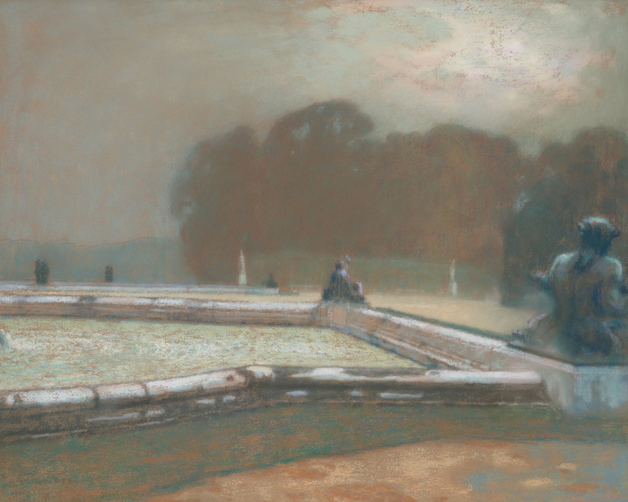 Patsaat, Versaillesin puutarha, 1900 tekijältä Henri Eugene Augustin Le Sidaner