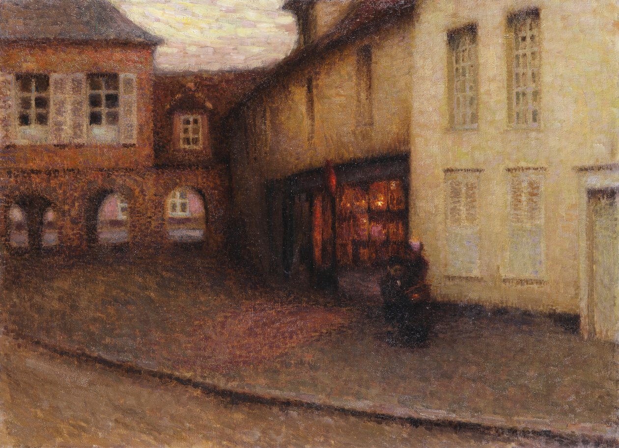 The Little Shop, Gerberoy; La Petit Boutique, Gerberoy, n. 1906 (öljy kankaalle) tekijältä Henri Eugene Augustin Le Sidaner