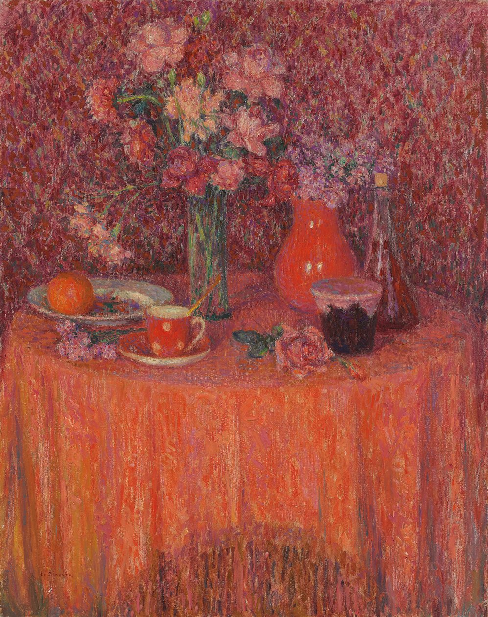 Pöytä, Harmony in Red; Le Table, Harmonie Rouge tekijältä Henri Eugene Augustin Le Sidaner