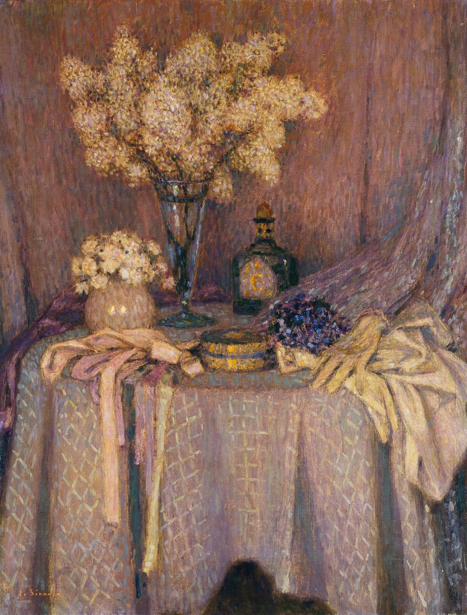 Pöytä, Purple Harmony; La Table, Harmonie Mauve tekijältä Henri Eugene Augustin Le Sidaner