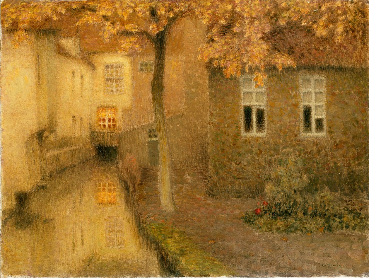 Kanava Bruggessa hämärässä, vuodelta 1898 tekijältä Henri Eugene Le Sidaner